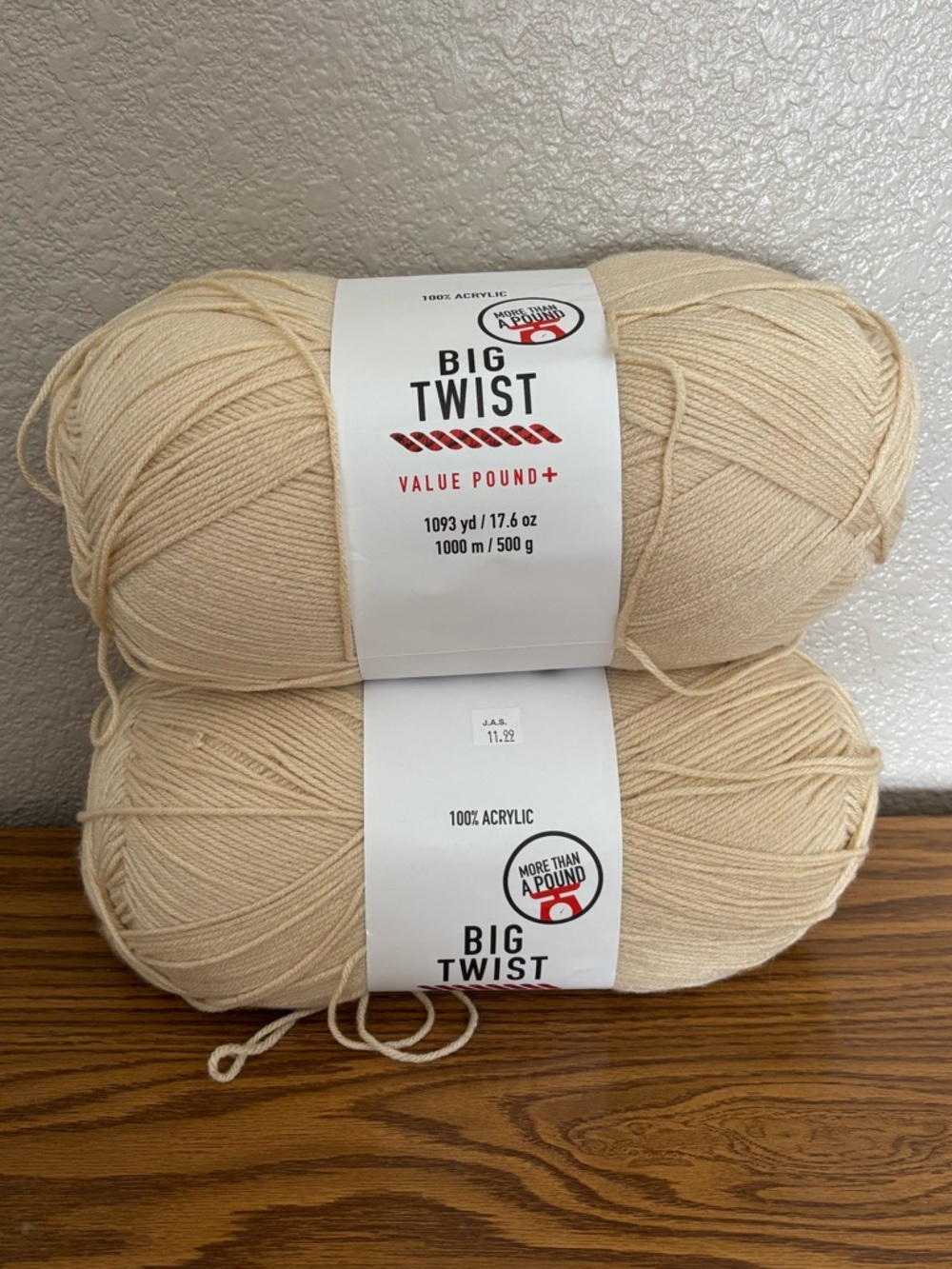 2 NEW Skeins of Big Twist Value Pound + Yarn